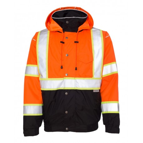 JS119-120 Kishigo JS119-120 Premium Brilliant Series Bomber Jacket ORANGE