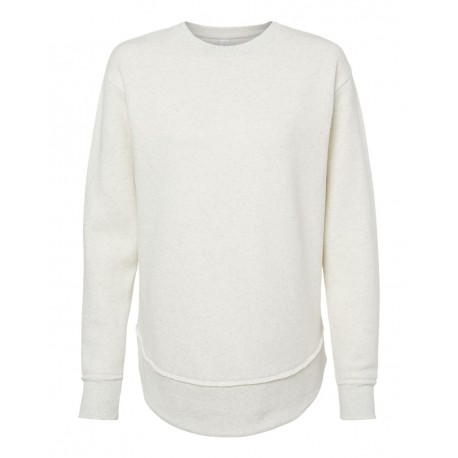 3525 LAT 3525 Women's Weekend Fleece Crewneck Sweatshirt NATURAL HEATHER