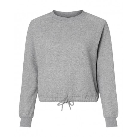 3528 LAT 3528 Women's Relaxed 3-End Boxy Fleece Crewneck Sweatshirt HEATHER