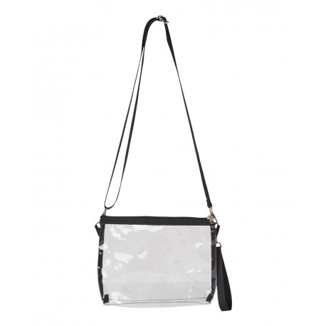 5785 Liberty Bags 5785 Classic Clear Stadium Purse/Handbag BLACK