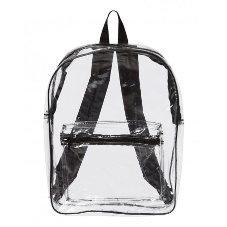 7010 Liberty Bags 7010 Clear PVC Backpack BLACK