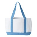 7002 Liberty Bags White/ Light Blue