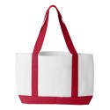 7002 Liberty Bags WHITE/ RED