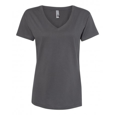 3940 Next Level 3940 Women's Cotton V-Neck T-Shirt HEAVY METAL