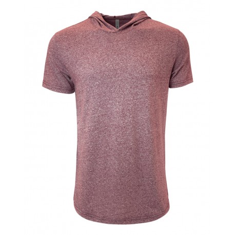 2022 Next Level 2022 Mock Twist Hoodie T-Shirt TECH MAROON