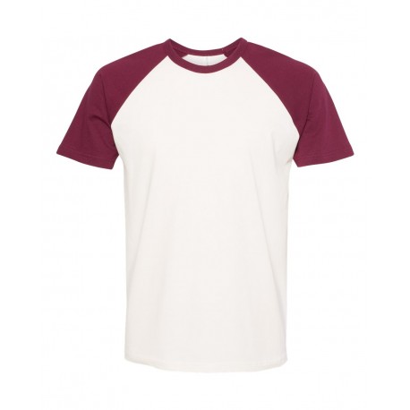 3650 Next Level 3650 Cotton Raglan T-Shirt Maroon/ Natural