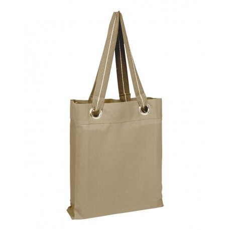 Q1630 Q-Tees Q1630 Large Grommet Tote NATURAL