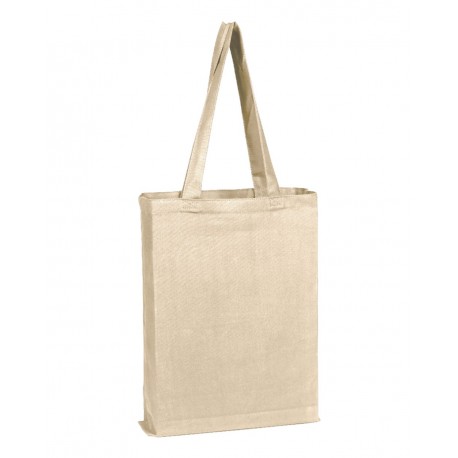 Q800GS Q-Tees Q800GS Canvas Gusset Promotional Tote NATURAL