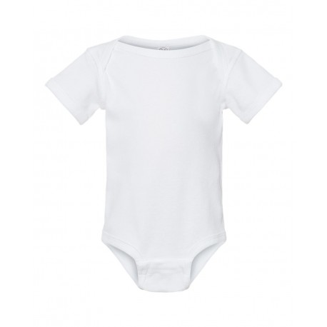 4400 Rabbit Skins 4400 Infant Baby Rib Bodysuit WHITE