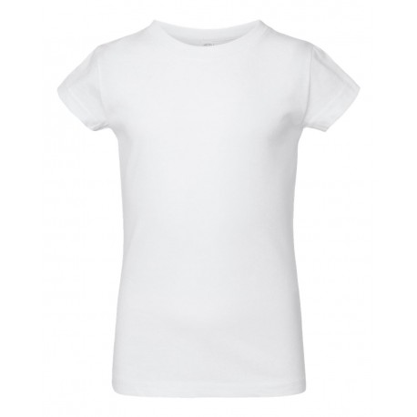 3316 Rabbit Skins 3316 Toddler Girls Fine Jersey Tee WHITE