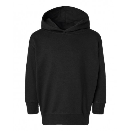 3326 Rabbit Skins 3326 Toddler Pullover Fleece Hoodie BLACK