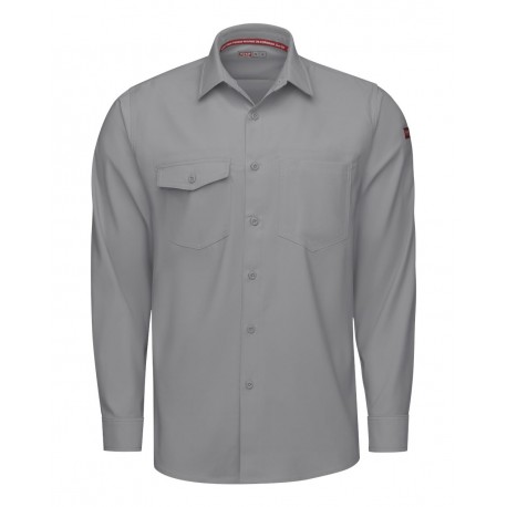 TSM4 Red Kap TSM4 Cooling Long Sleeve Work Shirt GRAVEL