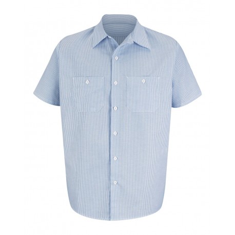 SL20 Red Kap SL20 Industrial Stripe Work Shirt Blue/ White Stripe