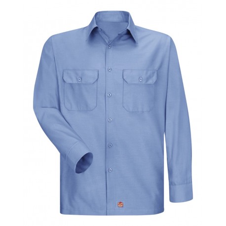 SY50T Red Kap SY50T Ripstop Long Sleeve Shirt - Tall Sizes LIGHT BLUE