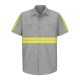 SP24E Red Kap Light Grey/ Yellow Trim