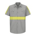 SP24E Red Kap Light Grey/ Yellow Trim