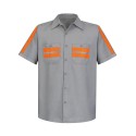 SP24E Red Kap Light Grey/ Orange Trim