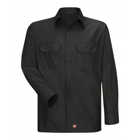 SY50 Red Kap SY50 Ripstop Long Sleeve Shirt BLACK