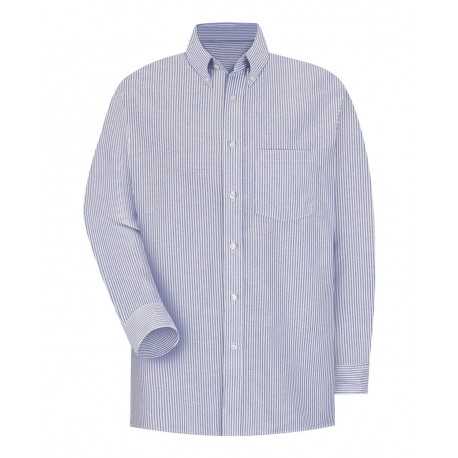 SR70 Red Kap SR70 Executive Oxford Long Sleeve Dress Shirt BS-Blue/ White Stripe 32