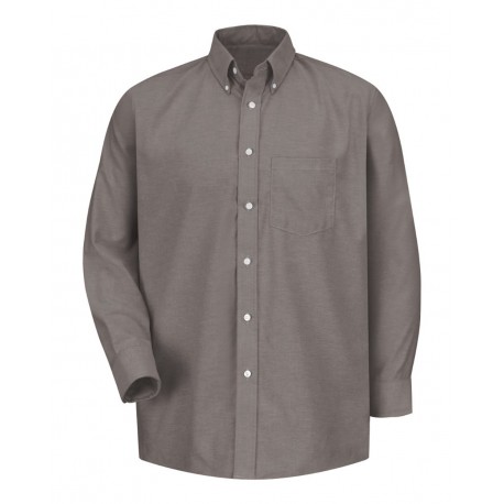 SR70 Red Kap SR70 Executive Oxford Long Sleeve Dress Shirt GY-Grey 34