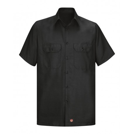 SY60 Red Kap SY60 Ripstop Short Sleeve Work Shirt BLACK