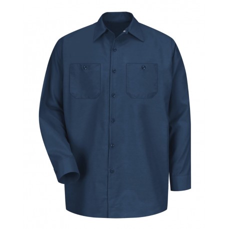 SP14 Red Kap SP14 Industrial Long Sleeve Work Shirt NAVY