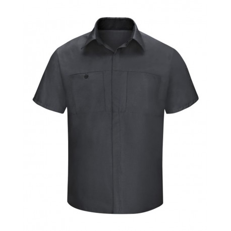 SY42 Red Kap SY42 Performance Plus Short Sleeve Shirt with Oilblok Technology CHARCOAL/ BLACK