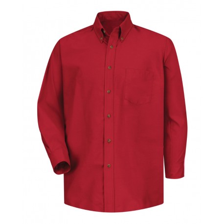 SP90 Red Kap SP90 Poplin Long Sleeve Dress Shirt RED