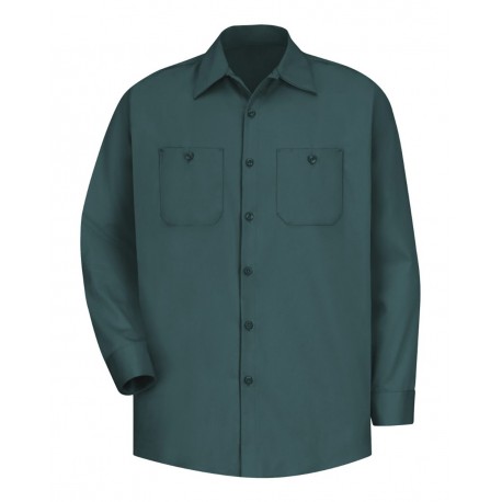 SC30 Red Kap SC30 Cotton Long Sleeve Uniform Shirt SPRUCE GREEN