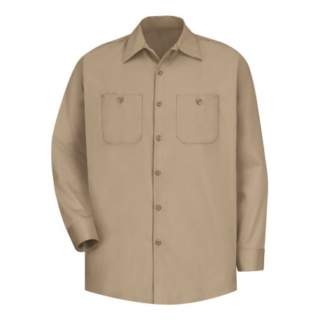 SC30 Red Kap SC30 Cotton Long Sleeve Uniform Shirt KHAKI
