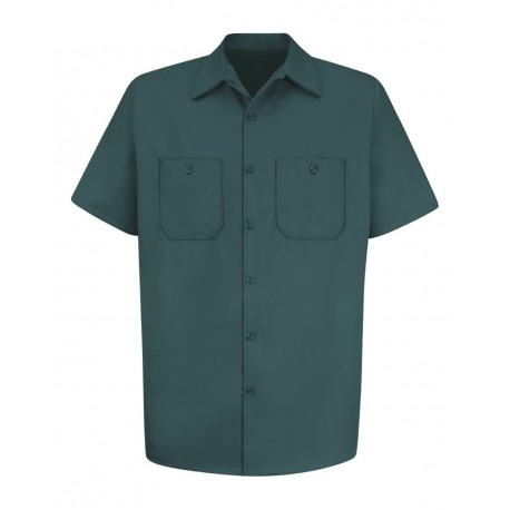 SC40 Red Kap SC40 Cotton Short Sleeve Uniform Shirt SPRUCE GREEN