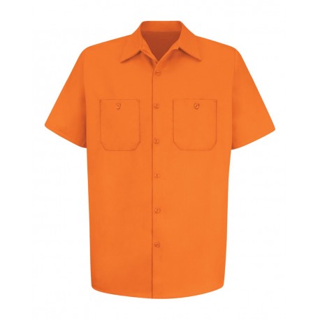 SC40 Red Kap SC40 Cotton Short Sleeve Uniform Shirt ORANGE