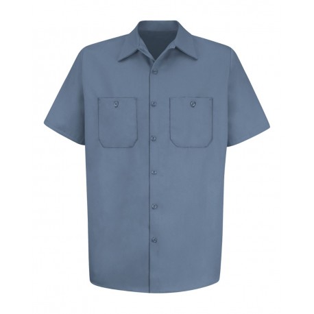 SC40 Red Kap SC40 Cotton Short Sleeve Uniform Shirt Postman Blue