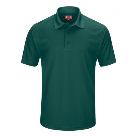 SK96 Red Kap SK96 Short Sleeve Performance Knit Pocketless Core Polo HUNTER GREEN