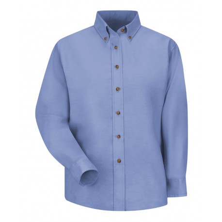 SP91 Red Kap SP91 Women's Long Sleeve Poplin Dress Shirt LIGHT BLUE
