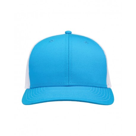 GB452E The Game GB452E Everyday Trucker Cap Aqua Blue/ White
