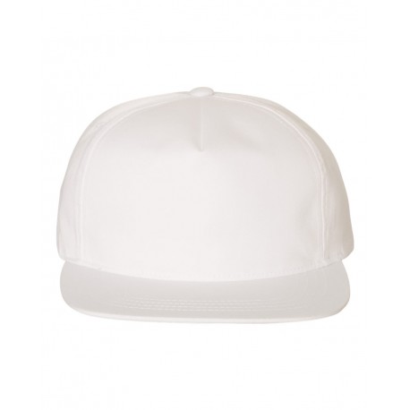 6502 YP Classics 6502 Lightly-Structured Five-Panel Snapback Cap WHITE