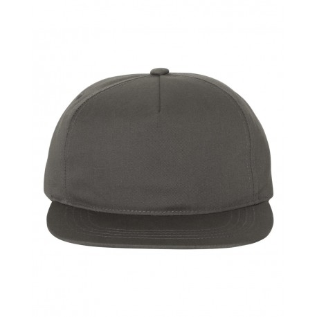 6502 YP Classics 6502 Lightly-Structured Five-Panel Snapback Cap CHARCOAL