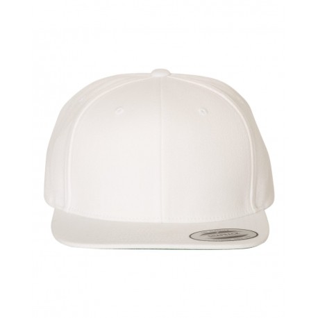 6089M YP Classics 6089M Premium Flat Bill Snapback Cap WHITE