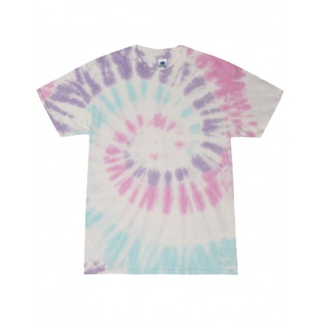 1000Y Colortone 1000Y Youth Multi-Color Tie-Dyed T-Shirt CAMO SWIRL