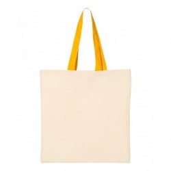 Q-Tees QTB6000 Economical Tote with Contrast-Color Handles