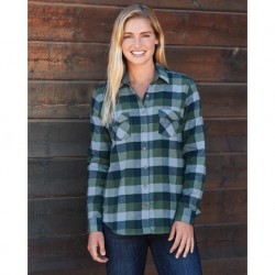 Weatherproof W164761 Women's Vintage Brushed Flannel Long Sleeve Shirt