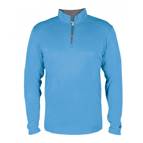4102 Badger 4102 B-Core Quarter-Zip Pullover Columbia Blue/ Graphite
