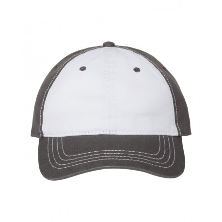 i1002 CAP AMERICA i1002 Relaxed Golf Dad Hat White/ Dark Grey