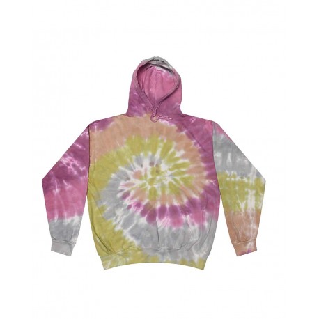 8777 Colortone 8777 Tie-Dyed Hooded Sweatshirt DESERT ROSE