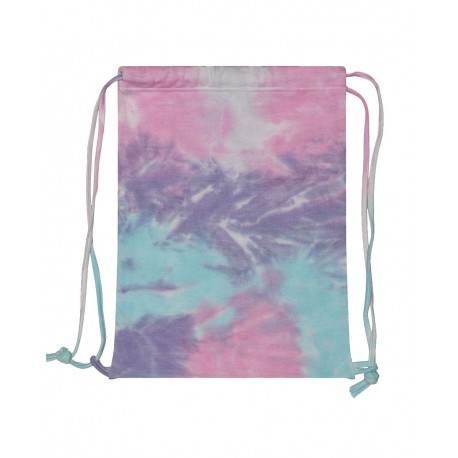 9500 Colortone 9500 Tie-Dyed Drawstring Backpack Cotton Candy