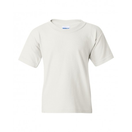 5000B Gildan 5000B Heavy Cotton Youth T-Shirt WHITE