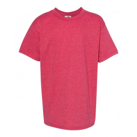 5370 Hanes 5370 Ecosmart Youth T-Shirt HEATHER RED