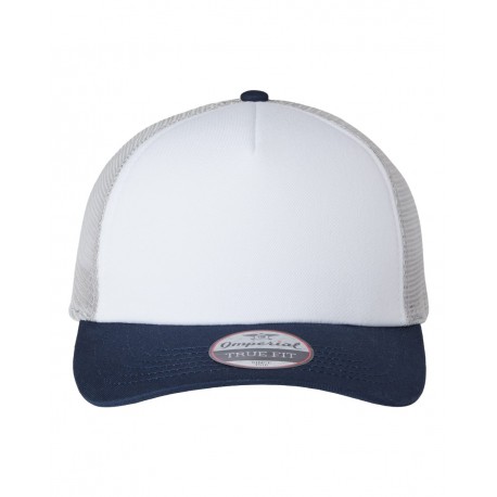 1287 Imperial 1287 North Country Trucker Cap White/ Navy/ Grey