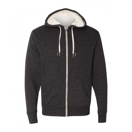 EXP90SHZ Independent Trading Co. EXP90SHZ Sherpa-Lined Hooded Sweatshirt CHARCOAL HEATHER